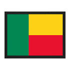Benin National Flag World Flags Country Poster Framed Art Picture Print 18X24