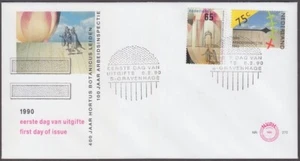 NETHERLANDS Sc # 752-3 FDC VARIOUS ANNIVERSARIES - LABOUR, FLOWERS - Picture 1 of 1