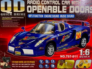 RADIO CONTROL SUPER PFISTER SPORTS CAR SERIES BLUE 33''X 14"X 11" 13 lbs-NIB - Picture 1 of 6
