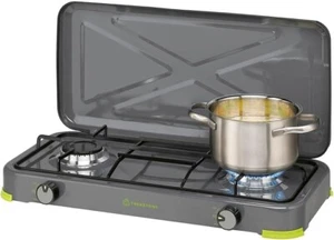Trekstone Doppel-Gaskocher Campingkocher Outdoor Gasherd Campingherd 2-flammig 5 - Bild 1 von 4