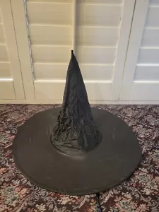 Women's Vinyl Plastic Black Halloween Costume Witch Dress Up Hat - Picture 1 of 1