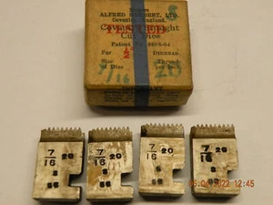 7/16"-20 UNF Coventry Dies for 1/2" diehead Alfred Herbert Chaser dies unused - Picture 1 of 1