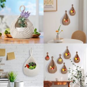 Ecofriendly Vegetable Fruit Hanging Baskets Organic Jute and Cotton Materials