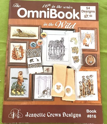 The OmniBook in the Wild 54 Animal Designs Cross Stitch Jeanette Crews #816 - Image 1 of 4