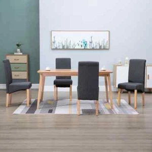 NNEVL Dining Chairs 4 pcs Grey Fabric - Picture 1 of 8