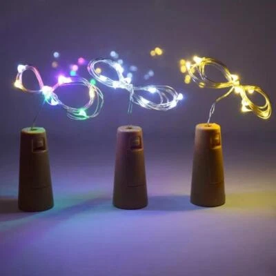 2M Wine Bottle Lights Decor For Corker Operated Glass Garland Outdoor Wire - Image 1 of 4