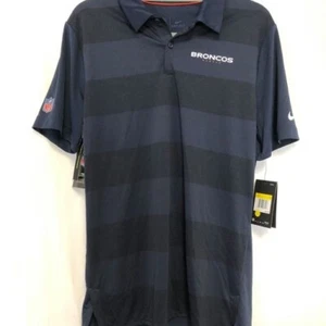 Neu Nike Herren Dri-Fit Bekleidung Denver Broncos blau kurzärmliges Poloshirt Small - Bild 1 von 9