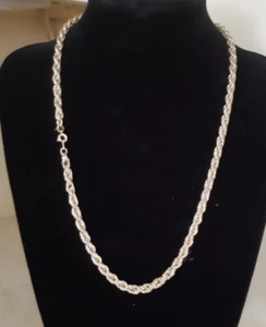 Gold Plated Rope Chain twist 61cm/24” good quality 5.5mm Unisex Long chunky - Picture 1 of 4