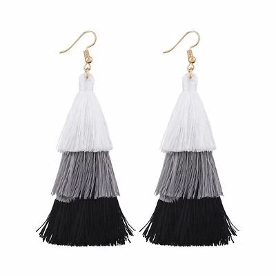 Ladies Tassle Drop Earrings Fashion jewellery High Quality Womens Gift - Image 1 of 4