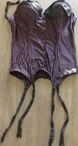 PLAYBOY VINTAGE Intimates Lingerie Body Suit Basque Size 34B Rhinestone Logo - Picture 1 of 4