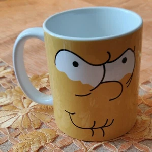 Yellow Cup Mug with a Funny Face Tea Coffee - Picture 1 of 4