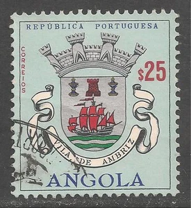Angola #452 (A58) VF USED - 1963 25c Arms of Ambriz - Coat of Arms - Picture 1 of 1