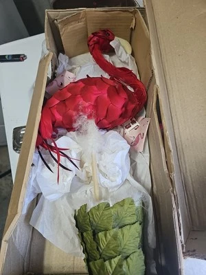 Rose Petal Flamingo Topiary - Image 1 of 4