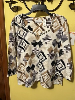 alfred dunner woman top 3/4 sleeve  Size PXL - Image 1 of 4