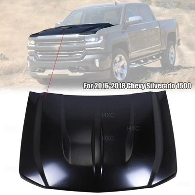 New Aftermarket Hood Panel # GM1230453 For 16-18 Chevy Silverado 1500 Aluminium - Image 1 of 4