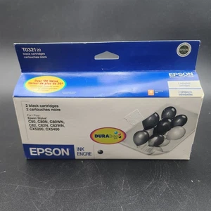 Neu! Epson 32 T0321 Tintenpatrone 2er Pack ORIGINAL Stylus C80 C82 CX5200 CX5400 - Bild 1 von 3
