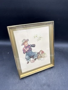 VTG Norman Rockwell Mysterious Malady Puppy Love Lithograph - Picture 1 of 8