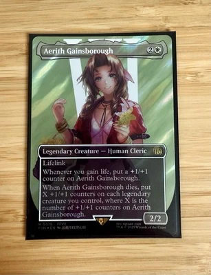 MTG: Aerith Gainsborough (Borderless) (Surge Foil) Final Fantasy Foil NM - Image 1 of 2