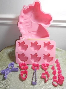 Einhorn Motiv 23-teiliges Backset Silikon Kuchen Cupcake Formen Ausstechformen+++ NEU - Bild 1 von 1