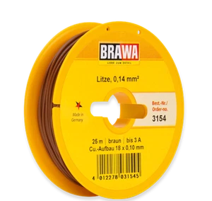 Cable de conmutación Brawa 3154 0,14 mm², 25 m, marrón - Imagen 1 de 1