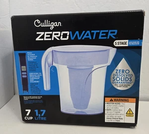 Culligan Zero Water 7 Cup 1.7 L 5-Stage Ready Pour Pitcher Water Quality Meter - Picture 1 of 8
