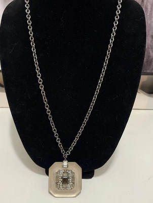 ALEXIS BITTAR TAUPE LUCITE PIEDRA DE CUARZO AHUMADO?  COLLAR - 32" Foto 1 de 4