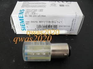 1pcs NEW Siemens Signal LED Light with BA 15D Lamp Post use 24V Blue 8WD4428-6XF - Picture 1 of 3