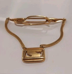 Anson 'S' Monogram Tie Bar Golden Tone - Picture 1 of 5