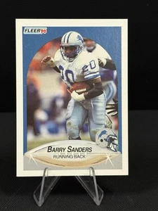 Tarjeta de fútbol americano Fleer #284 1990 Barry Sanders Detroit Lions patio - Imagen 1 de 2