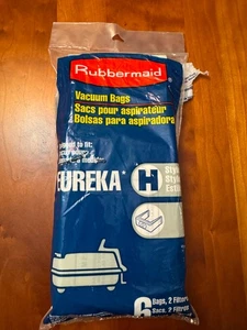 Rubbermaid für Eureka Kanister Stil H Staubsaugerbeutel 6 Beutel.  Offene Packung Vintage - Bild 1 von 3