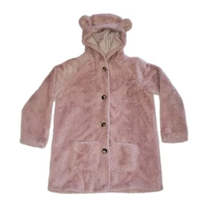 Flauschiger Mantel rosa mit Bärenohren Mädchen 11-12 - Bild 1 von 13