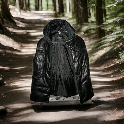 Chaleco con Capucha Sean John Para Hombre Elegante Negro Nuevo Con Etiqueta XL Foto 1 de 4