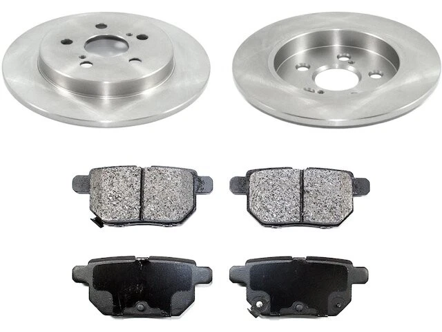 Kit de pastillas de freno trasero y rotor para Toyota Corolla 2009-2019 1,8 L 4 cilindros NK989QB Foto 1 de 1