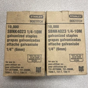 *NUOVO* BOSTITCH SBNK 4023 - GRAFFETTE ZINCATE 1/4" 20.000 (2 SCATOLE) - Foto 1 di 1
