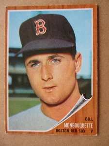 1962 Topps Bill Monbouquette Karte #580 Boston Red Sox - Bild 1 von 2