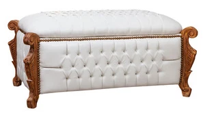 French Style Louis XVI Chest Trunk In Solid Beech Wood - Picture 1 of 7