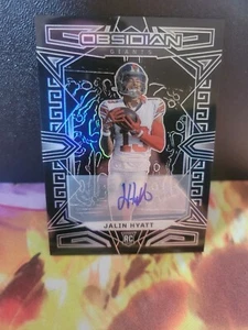 2023 Panini Obsidian Football Jalin Hyatt Auto Electric Etch #175  - Picture 1 of 2