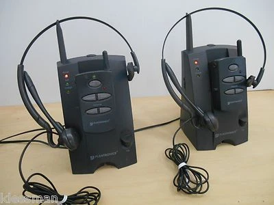 Lot of 2 Plantronics CA10 Wireless Phone System – Missing Ear Foam - Image 1 of 3