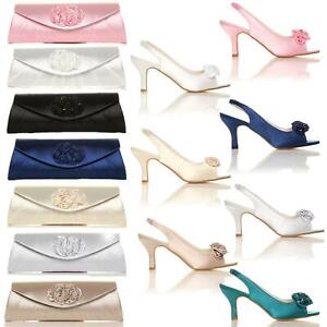 WOMEN LADIES LOW KITTEN HEEL BRIDAL PROM PARTY BRIDESMAID SANDAL SHOES SIZE 3-8