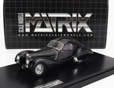 MODELLINO AUTO STATICO MATRIX BUGATTI TYPE 57S ATLANTIC 1937 NERO SCALA 1/43 - Immagine 1 di 4