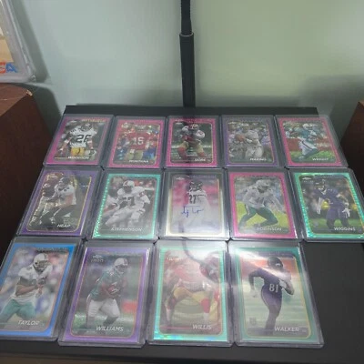 2024 Topps Chrome 14 Card Lot - 1 Auto and 13 Numbered Refractor Parallels - - Image 1 of 4