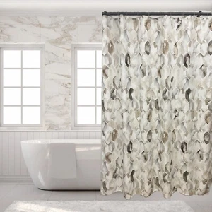 Cortina de ducha, decoración de baño, azulejos geométricos de acuarela para baño y bañera - Imagen 1 de 16