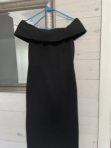 Calvin Klein Womens Off The Shoulder Dress - Black - 4 Please Read - Picture 1 of 13