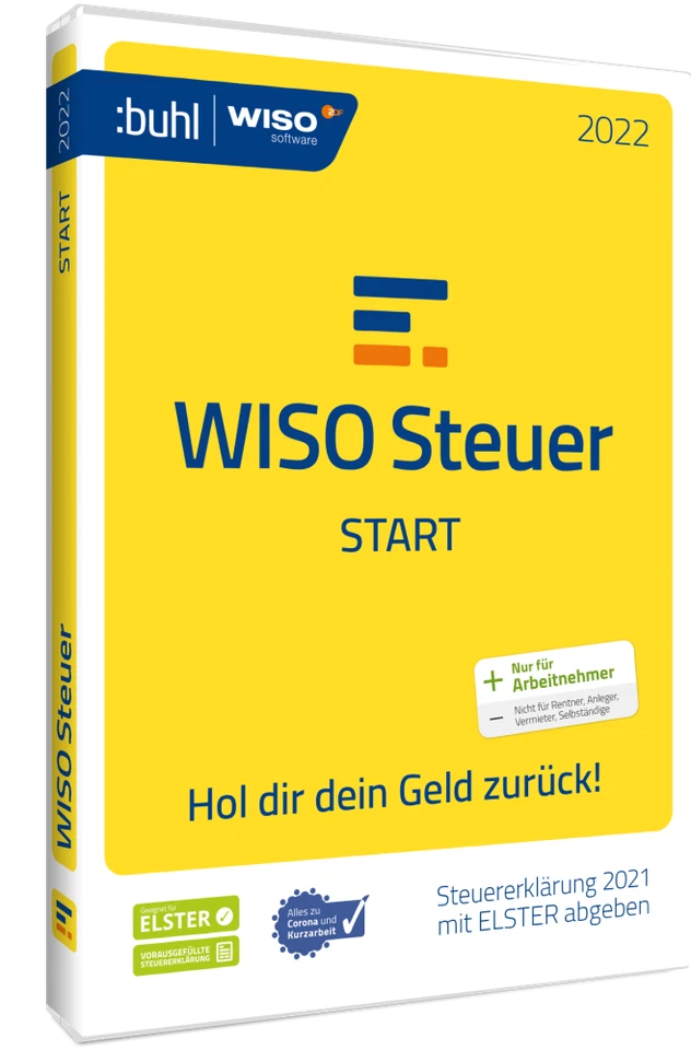 WISO steuer Start 2022 (für das Steuerjahr 2021) Download ESD - Bild 1 von 1