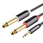 5X(Audio Cable 3.5mm to 6.35mm Aux Cable 2X6.5 Jack to 3.5 Male for Mixer Amplif