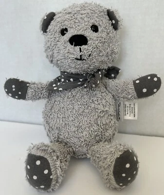 Sterntaler Germany Gray Grey Teddy Bear 7.5” Scarf - Image 1 of 4