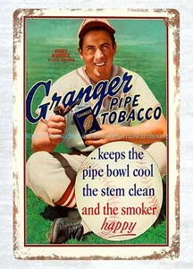 Vendo insegna latta metallo tabacco pipa Ducky Medwick Granger anni '30 riproduzioni - Foto 1 di 4