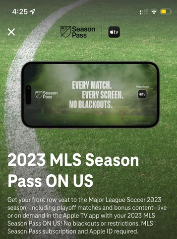 MLS Season Pass 2023 subscription MAJOR LEAGUE SOCCER Watch EVERY GAME Apple ID Cover