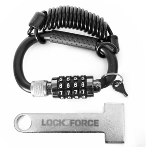 LOCKFORCE ANTIFURTO A COMBINAZIONE PER CASCO LOCKNESS MOTO BICI ATV SCOOTER - Picture 1 of 1