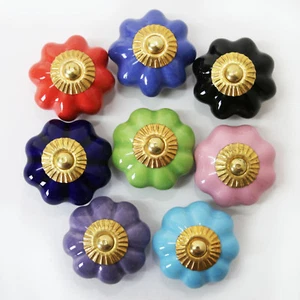 Möbelknöpfe Set 6-8-10 STK Möbelgriffe Keramik Knöpfe Griffe Möbelknopf Bunt m - Bild 1 von 10